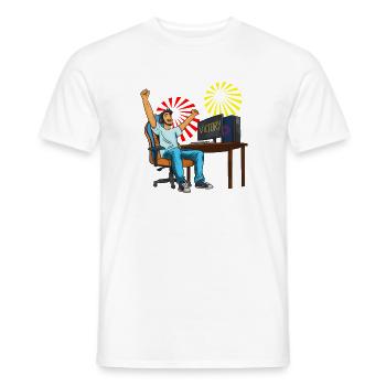 Gaming Victory! - Men's T-Shirt - white - Front - AI Model Male 178 dark (178cm)