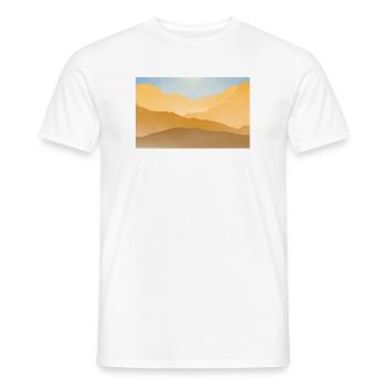 Golden peaks at sunrise - Men's T-Shirt - white - Front - AI Model Male 178 dark (178cm)