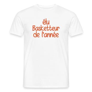 Élu Basketteur de l’année - T-shirt homme - blanc - Devant - AI Model Male 178 dark (178cm)