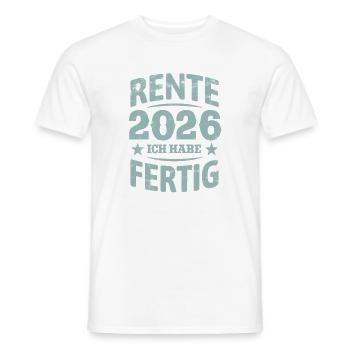 Pension 2026 | J’ai fini - Pension Rentner - T-shirt homme - blanc - Devant - AI Model Male 178 dark (178cm)