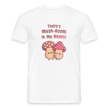 Champignons mignons dans les câlins Champignon dans mon cœur - T-shirt homme - blanc - Devant - AI Model Male 178 dark (178cm)