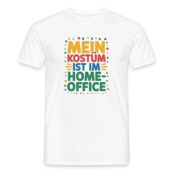 Costume is in the home office carnival carnival office - Men's T-Shirt - white - Front - AI Model Male 178 dark (178cm)