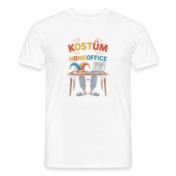 Costume is in the home office carnival carnival office - Men's T-Shirt - white - Front - AI Model Male 178 dark (178cm)