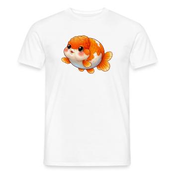 High Quality Orange Ranchu Goldfish - Männer T-Shirt - Weiß - Vorne - AI Model Male 178 dark (178cm)