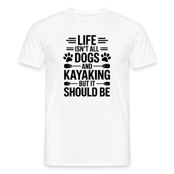 Kayak Dictions Dogs, cadeau drôle de kayak - T-shirt homme - blanc - Devant - AI Model Male 178 dark (178cm)