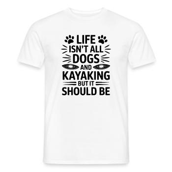 Kayak Dictions Dogs, cadeau drôle de kayak - T-shirt homme - blanc - Devant - AI Model Male 178 dark (178cm)