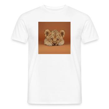 Sleeping cheetah cub - Men's T-Shirt - white - Front - AI Model Male 178 dark (178cm)