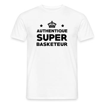 Super Basketteur - Basketball - T-shirt homme - blanc - Devant - AI Model Male 178 dark (178cm)