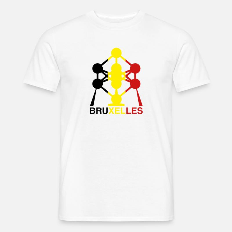 Atomium Brussels – Ikone der belgischen Flagge - Männer T-Shirt - Weiß