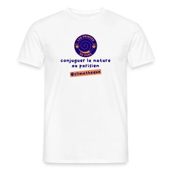 identite_visuelle_du_projet_climatheque - T-shirt homme - blanc - Devant - AI Model Male 178 dark (178cm)