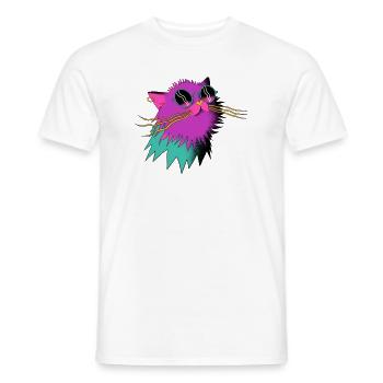 Party_Cat - Männer T-Shirt - Weiß - Vorne - AI Model Male 178 dark (178cm)