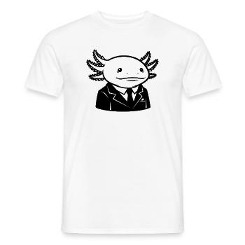 Axolotl en costume – Design Business Tier - T-shirt homme - blanc - Devant - AI Model Male 178 dark (178cm)