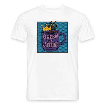 Reine de la caféine - T-shirt homme - blanc - Devant - AI Model Male 178 dark (178cm)