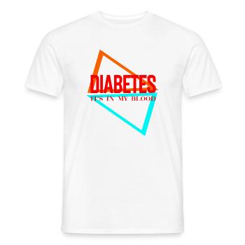 Diabetes It’s In My Blood - Men's T-Shirt - white - Front - AI Model Male 178 dark (178cm)