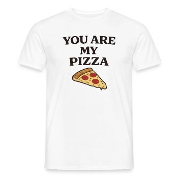 TU ES MA PIZZA Chemise - Nourriture Amour Saint-Valentin - T-shirt homme - blanc - Devant - AI Model Male 178 dark (178cm)