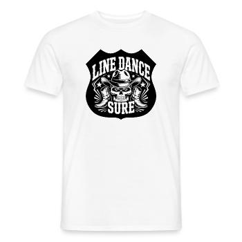 Line Dance Skull Western - Men's T-Shirt - white - Front - AI Model Male 178 dark (178cm)