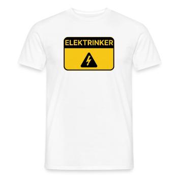 Elektrinker – Lustiges Wortspiel Elektriker Bier - Männer T-Shirt - Weiß - Vorne - AI Model Male 178 dark (178cm)