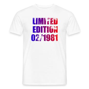 45e anniversaire Édition limitée 02/1981 - T-shirt homme - blanc - Devant - AI Model Male 178 dark (178cm)