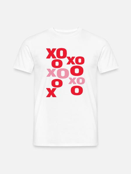 XO Liebesbriefe süße Valentinstag-Typografie - Männer T-Shirt - Weiß