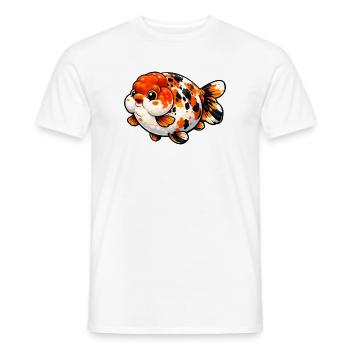 High Quality Calico Ranchu Goldfish - Männer T-Shirt - Weiß - Vorne - AI Model Male 178 dark (178cm)