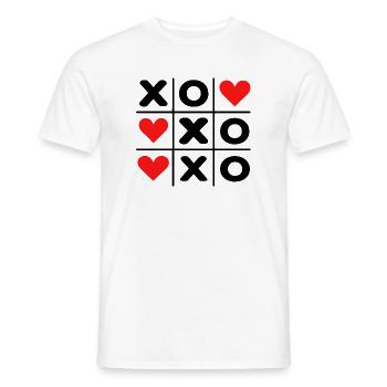 Cute Heart Pattern Love Minimal Design - Men's T-Shirt - white - Front - AI Model Male 178 dark (178cm)