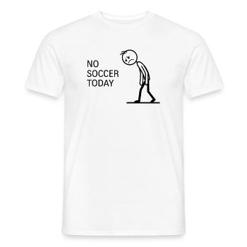 Kein Fußball Heute - Lustiges Trauriges Stickman  - Männer T-Shirt - Weiß - Vorne - AI Model Male 178 dark (178cm)