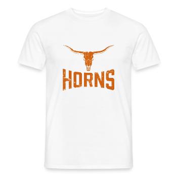 Texas Longhorn Horns Design - Men's T-Shirt - white - Front - AI Model Male 178 dark (178cm)