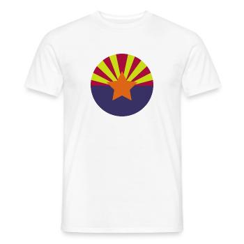Arizona round flag - Men's T-Shirt - white - Front - AI Model Male 178 dark (178cm)