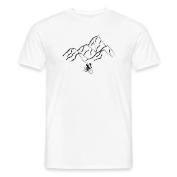 Bike Mountain - T-shirt homme - blanc - Devant - AI Model Male 178 dark (178cm)