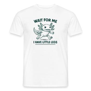 Axolotl disant un mème Humour Petites jambes drôles - T-shirt homme - blanc - Devant - AI Model Male 178 dark (178cm)