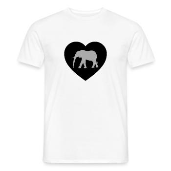 Elephant - Men's T-Shirt - white - Front - AI Model Male 178 dark (178cm)