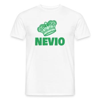 Nevio comme prénom - T-shirt homme - blanc - Devant - AI Model Male 178 dark (178cm)