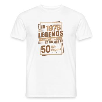 50 Jahre Jahrgang Legenden 1976 Retro Modern - Männer T-Shirt - Weiß - Vorne - AI Model Male 178 dark (178cm)