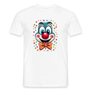 Déguisement de clown de carnaval Carnaval Carnaval - T-shirt homme - blanc - Devant - AI Model Male 178 dark (178cm)