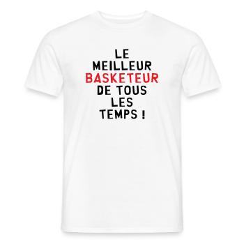 Basketballbester Basketballspieler - Männer T-Shirt - Weiß - Vorne - AI Model Male 178 dark (178cm)
