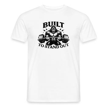 Built To Stand Out Gorilla GYM - Men's T-Shirt - white - Front - AI Model Male 178 dark (178cm)