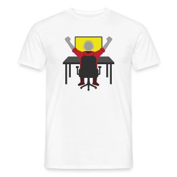Victoire sur le système de jeu - T-shirt homme - blanc - Devant - AI Model Male 178 dark (178cm)