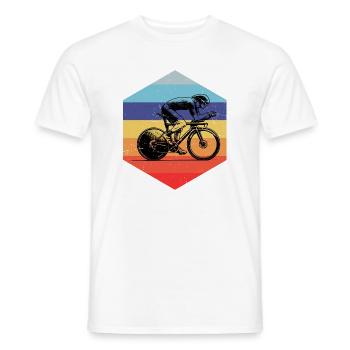 Simple road bike timeless design - Men's T-Shirt - white - Front - AI Model Male 178 dark (178cm)