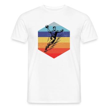 In a nutshell, men's handball - Men's T-Shirt - white - Front - AI Model Male 178 dark (178cm)