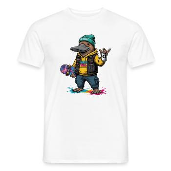 Duck Bill Street Punk Hoodie - Men's T-Shirt - white - Front - AI Model Male 178 dark (178cm)