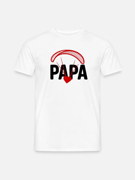 Dad Paragliding, Paragliding with Heart - Men's T-Shirt - white