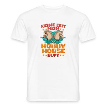 42 No Time My Hobby Horse Is Calling - Men's T-Shirt - white - Front - AI Model Male 178 dark (178cm)
