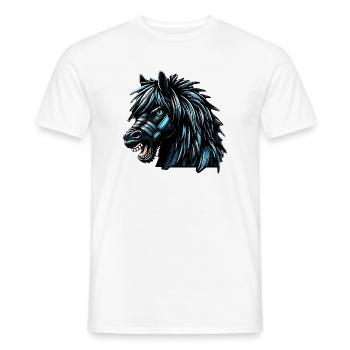 Cheval - T-shirt homme - blanc - Devant - AI Model Male 178 dark (178cm)
