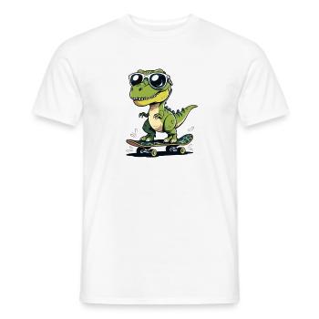 Skater alligator with sunglasses - Men's T-Shirt - white - Front - AI Model Male 178 dark (178cm)