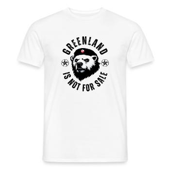 Greenland is not for Sale Funny Bear Design - Männer T-Shirt - Weiß - Vorne - AI Model Male 178 dark (178cm)