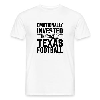 Emotionally Invested in Texas Football - Men's T-Shirt - white - Front - AI Model Male 178 dark (178cm)