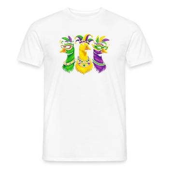 Karnevalstrio der Maskenvögel - Männer T-Shirt - Weiß - Vorne - AI Model Male 178 dark (178cm)