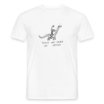 PEACE - Männer T-Shirt - Weiß - Vorne - AI Model Male 178 dark (178cm)