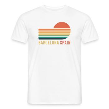 Barcelona - Men's T-Shirt - white - Front - AI Model Male 178 dark (178cm)