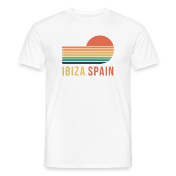 Ibiza - Männer T-Shirt - Weiß - Vorne - AI Model Male 178 dark (178cm)
